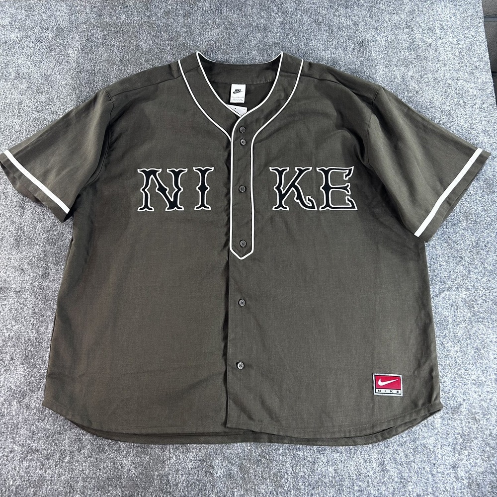 Nike Life Men's Short-Sleeve Vintage Baseball Jersey Top XXL